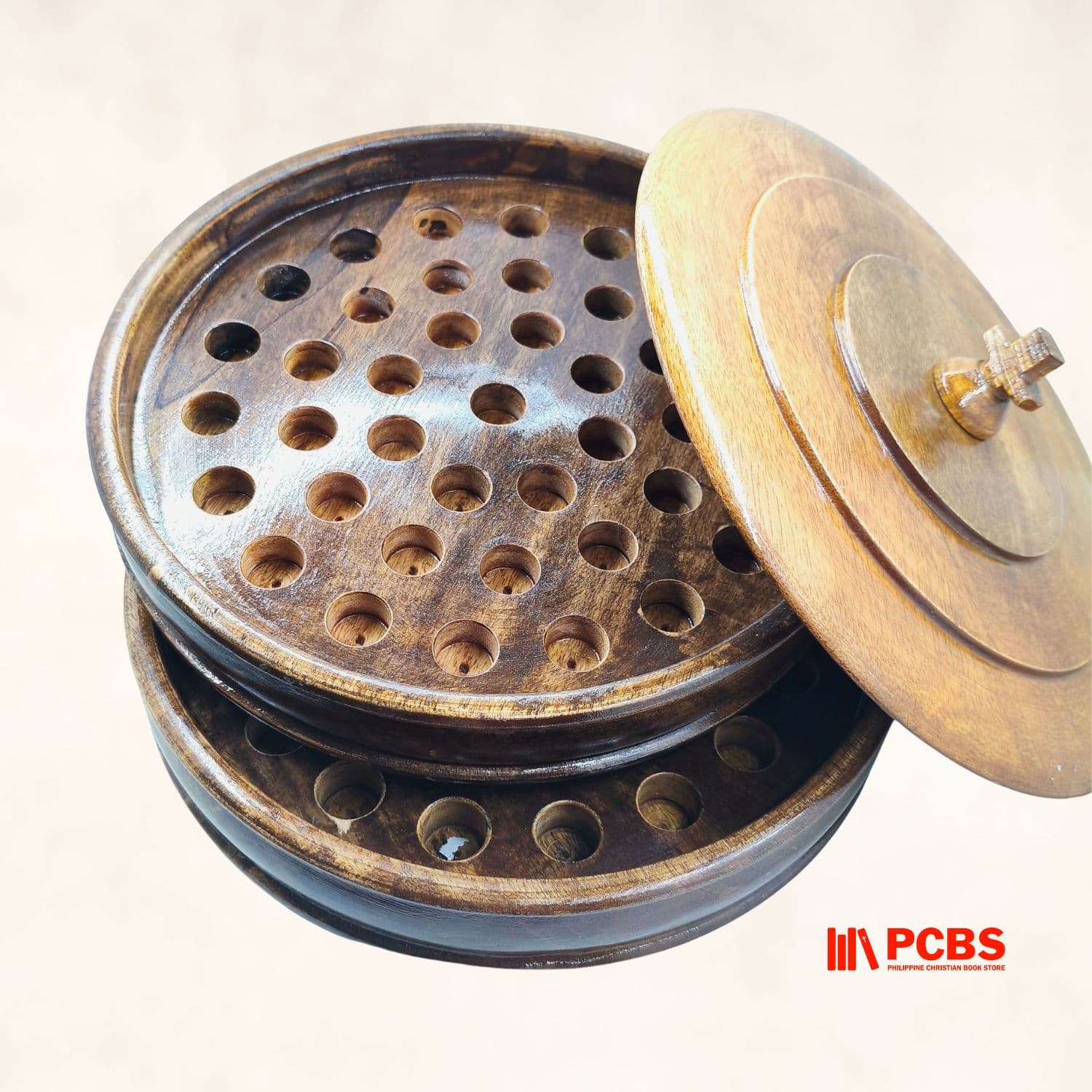 Communion Wood Tray Double Big