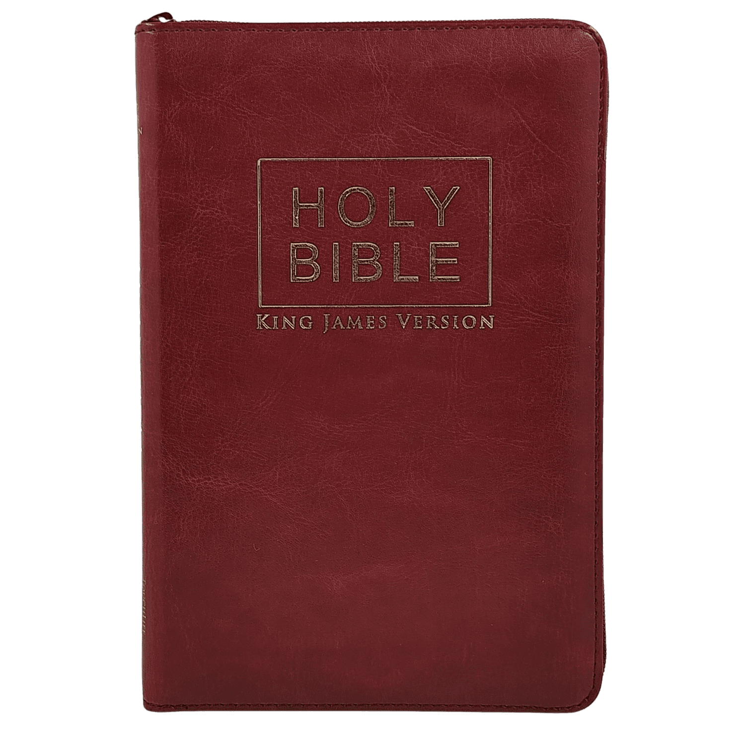 KJV Midsize Flex With Zipper, Burgundy