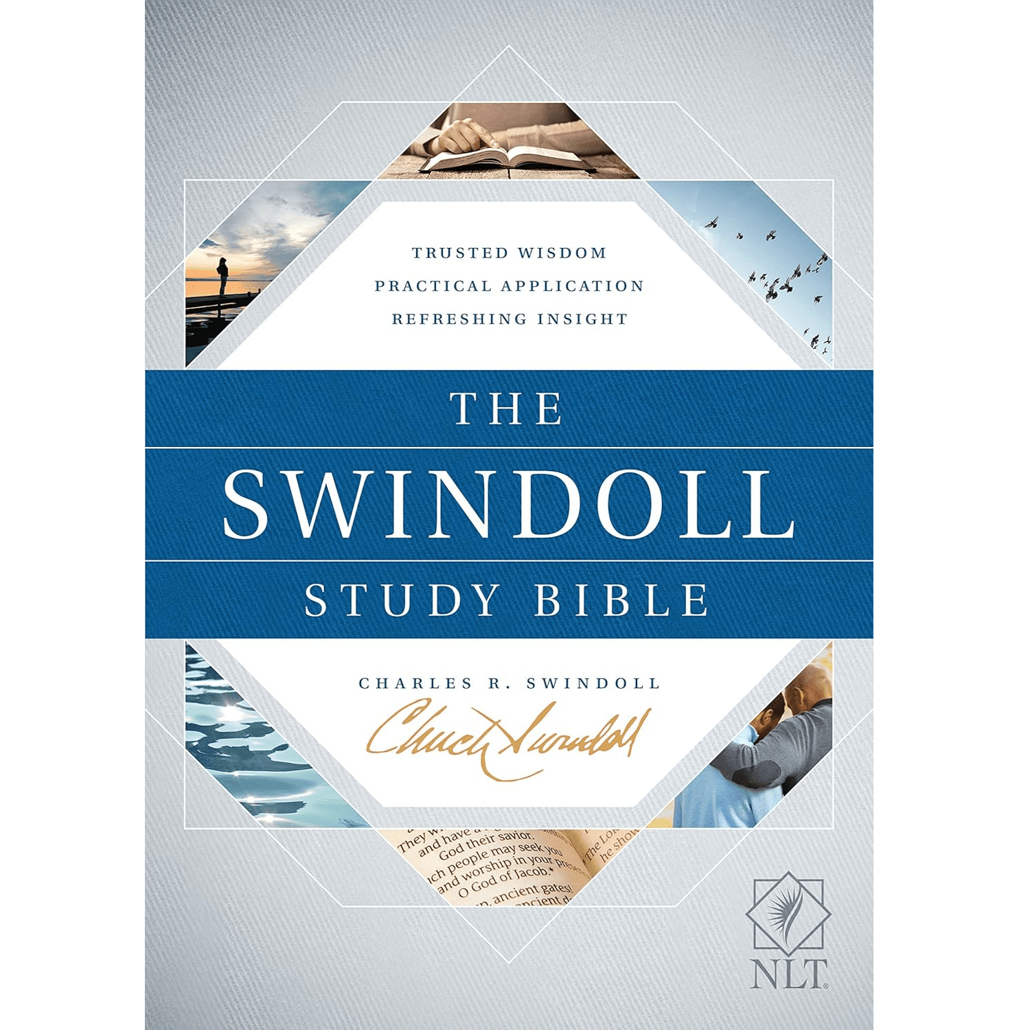 NLT, The Swindoll Study Bible, Leatherlike, Black