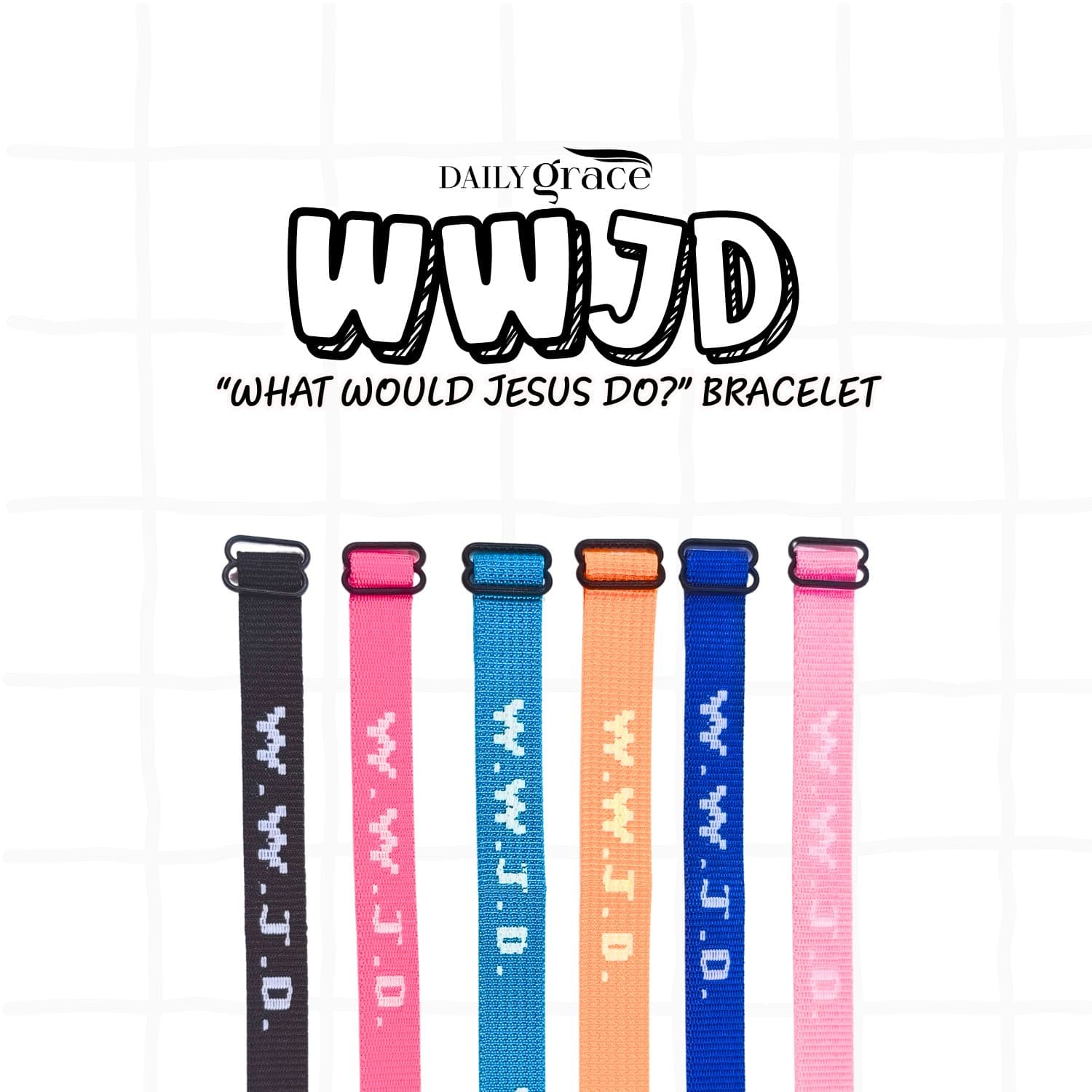 WWJD Colored Wristband
