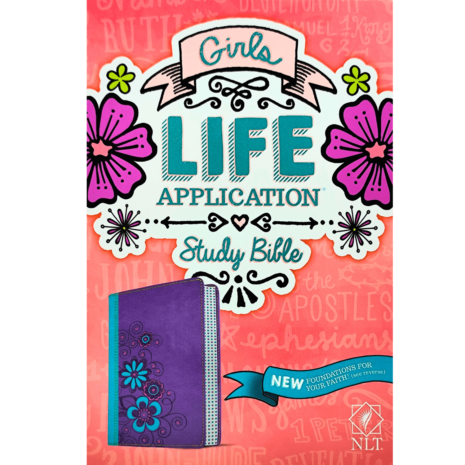 NLT Girls Life Application Study Bible TuTone Purple/Teal